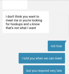 Text message exchange between lizard