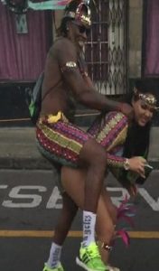 Jamaican Man backshotting woman