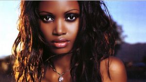 Pretty face black woman