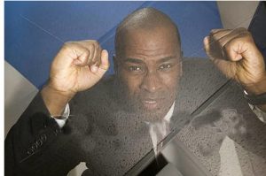 Black man, glass ceiling